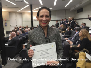Lyskam EA: Daisy Escobar, premio a la Excelencia Docente en el IE